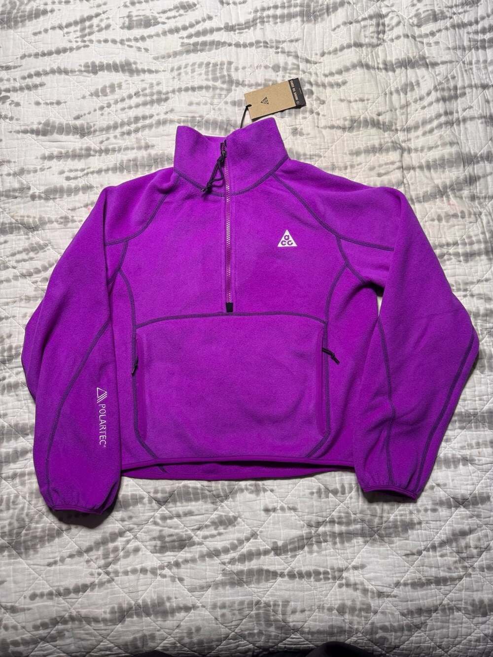 Nike ACG Wolf Tree Half-Zip Fleece Women’s Size S Purple Polartec HJ0237-505